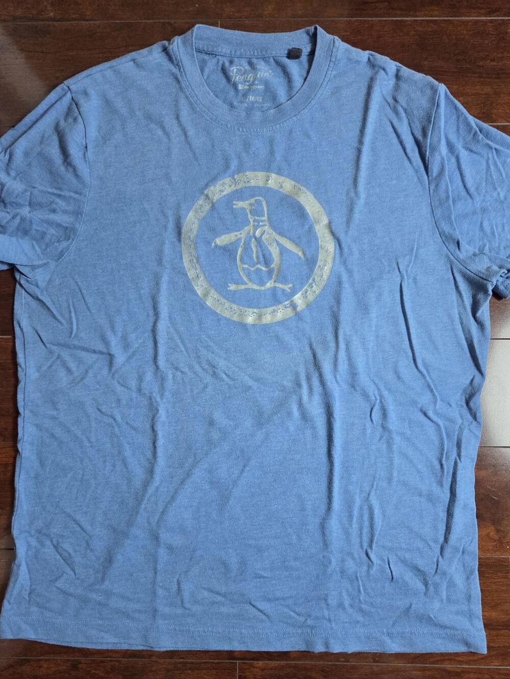 Original Penguin Men’s Light Blue Short-Sleeve Tee with Penguin Logo